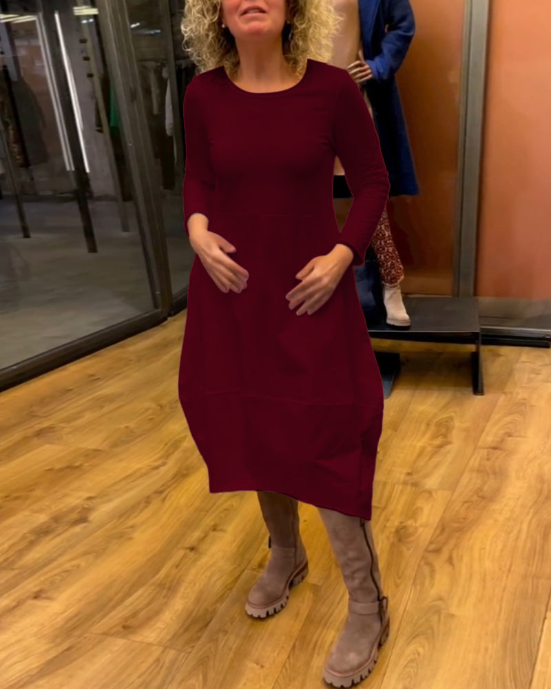 MORIAH | MIDI DRESS WITH POCKETS