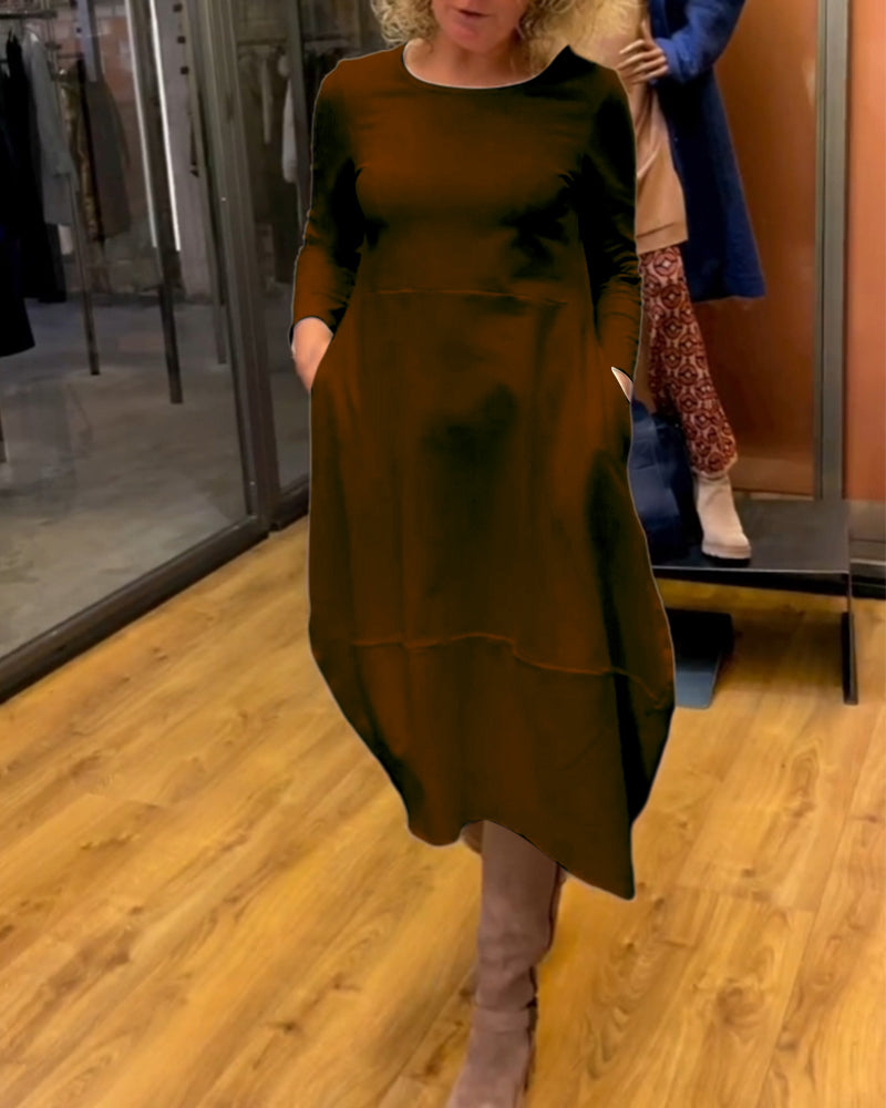 MORIAH | MIDI DRESS WITH POCKETS