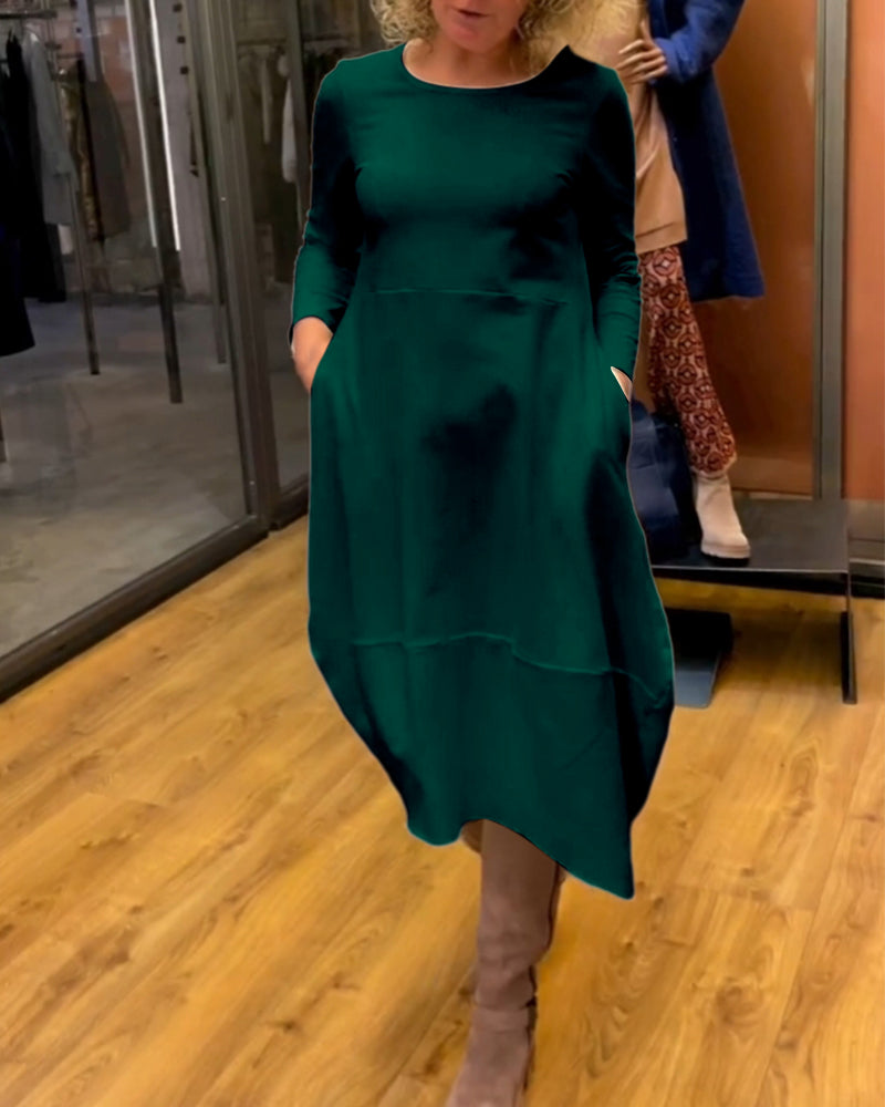 MORIAH | MIDI DRESS WITH POCKETS