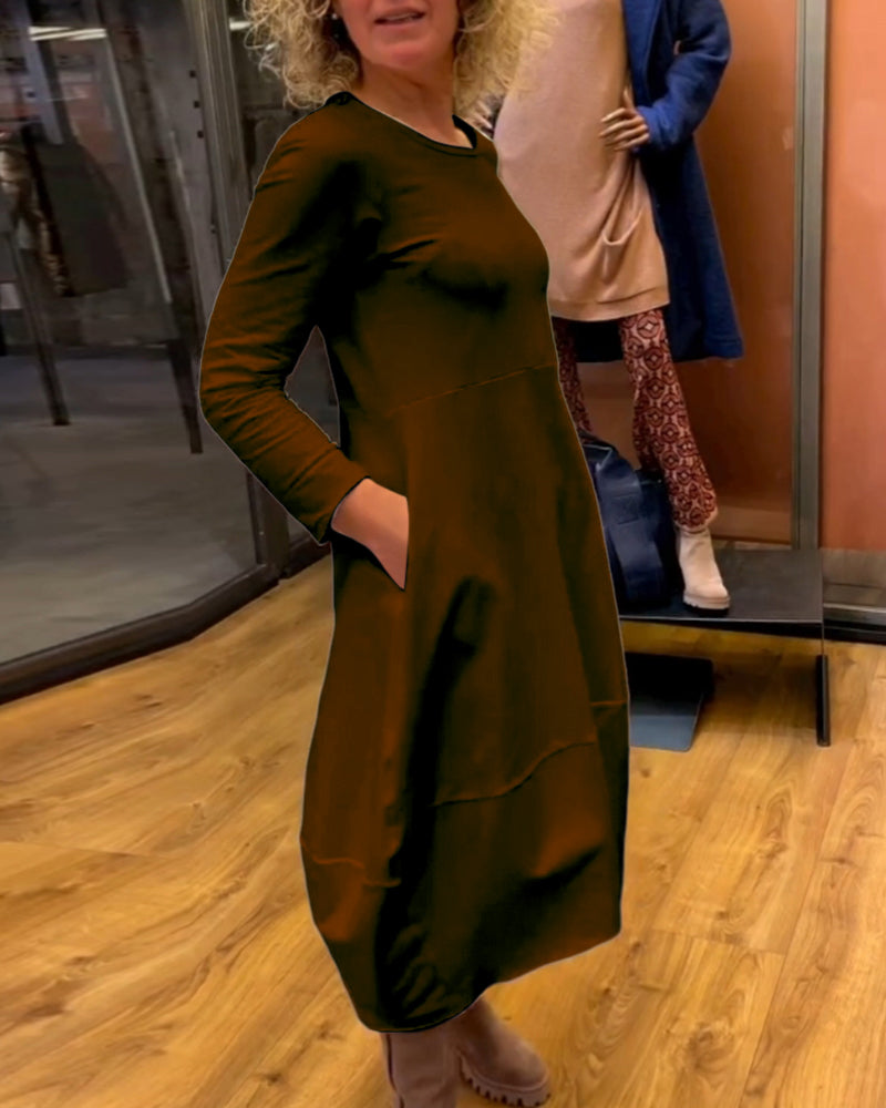 MORIAH | MIDI DRESS WITH POCKETS