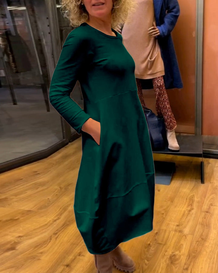 MORIAH | MIDI DRESS WITH POCKETS