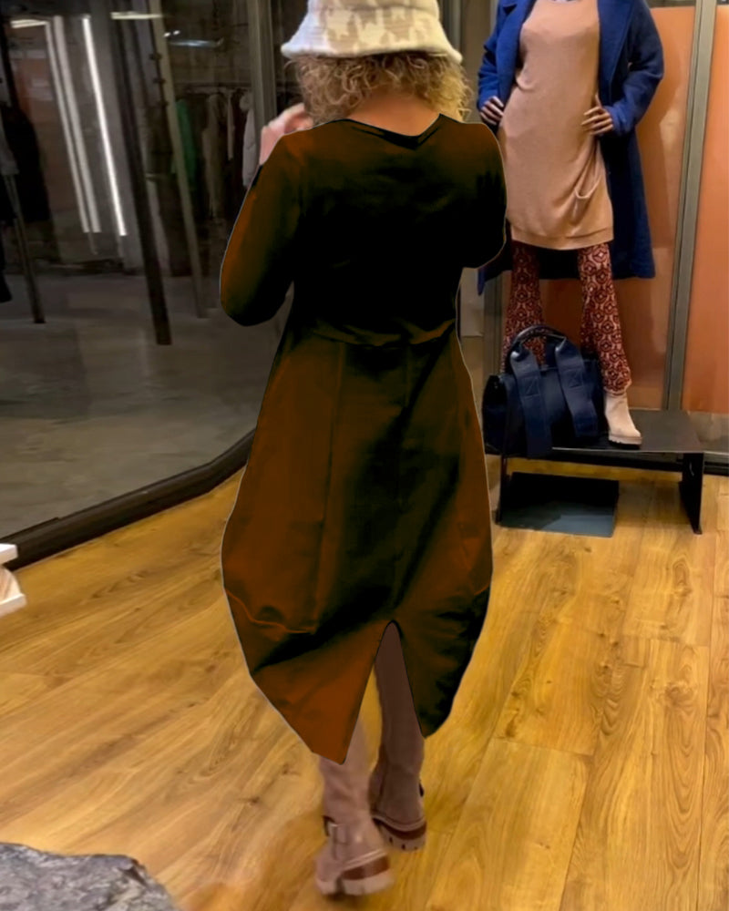 MORIAH | MIDI DRESS WITH POCKETS