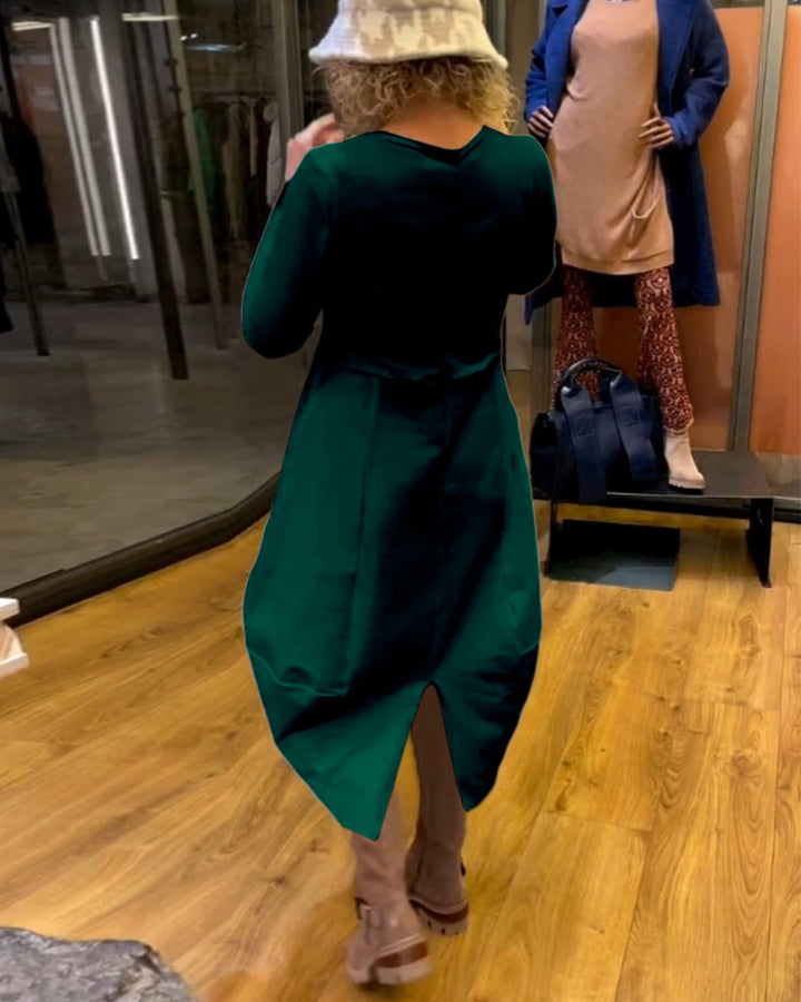 MORIAH | MIDI DRESS WITH POCKETS