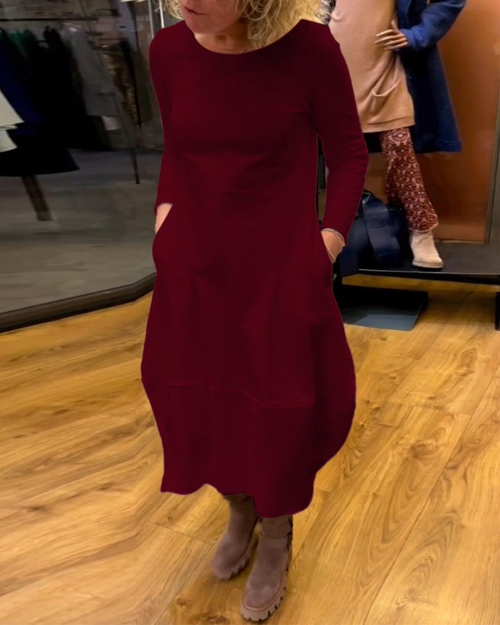 MORIAH | MIDI DRESS WITH POCKETS