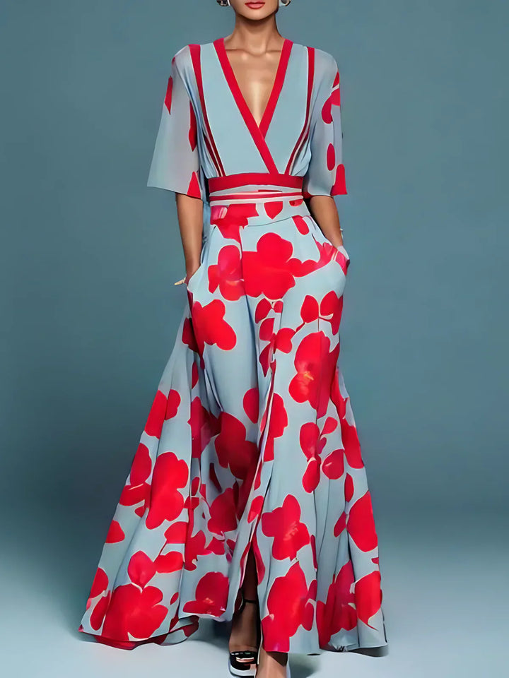 ROISIN | ELEGANT DRESS WITH FLORAL PATTERN