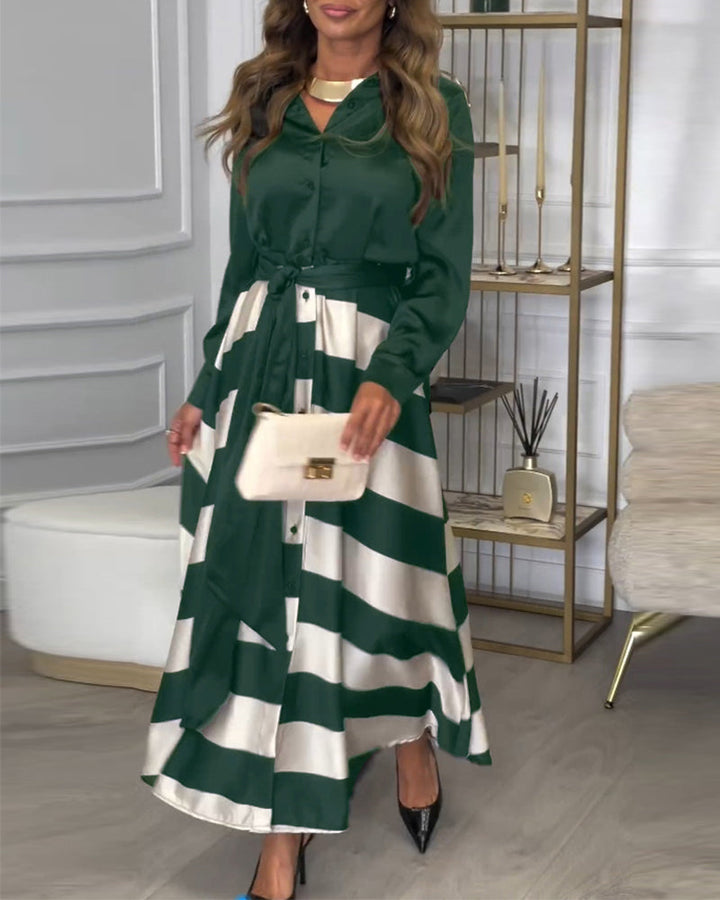 SALOME | STRIPED ELEGANT DRESS