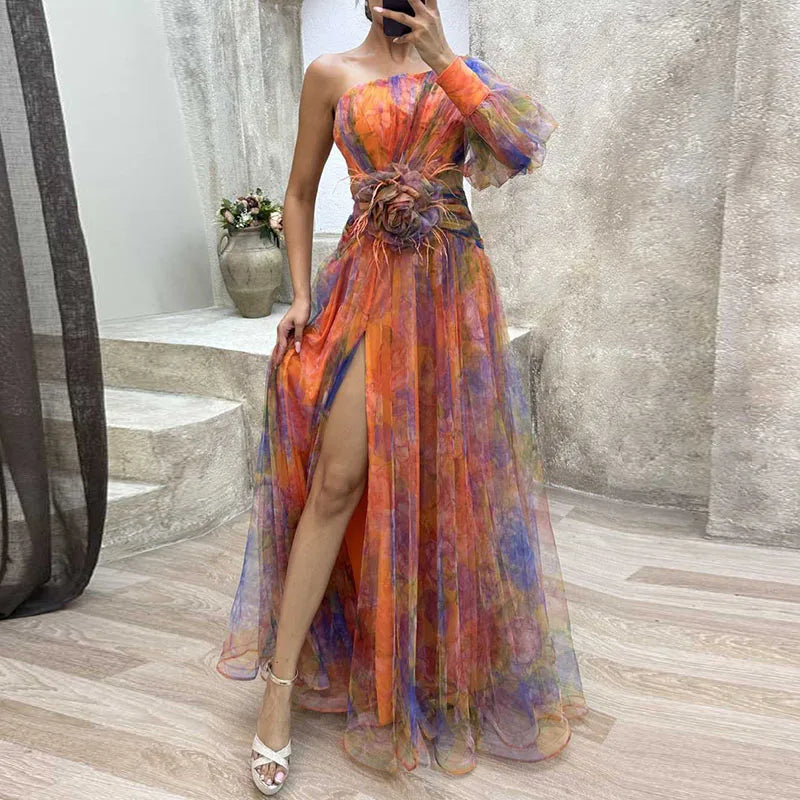 PHILENA | LONG COLOURFUL DRESS