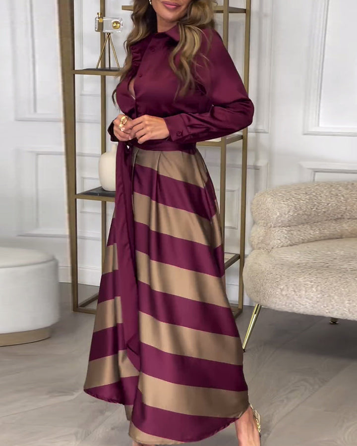 SALOME | STRIPED ELEGANT DRESS
