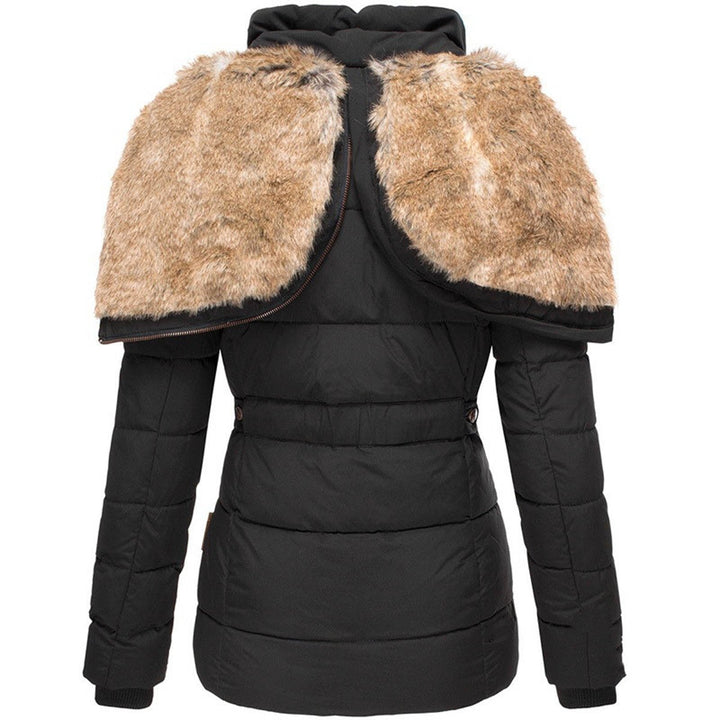 THRINA | WARM WINTER COAT WITH FAUX FUR LINING