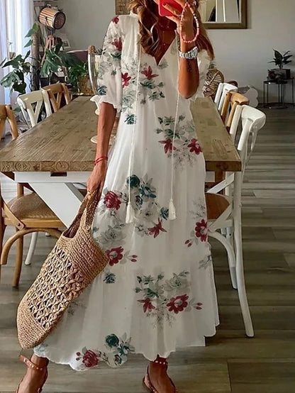 ROSY | BOHO TUMMY COVERAGE DRESS